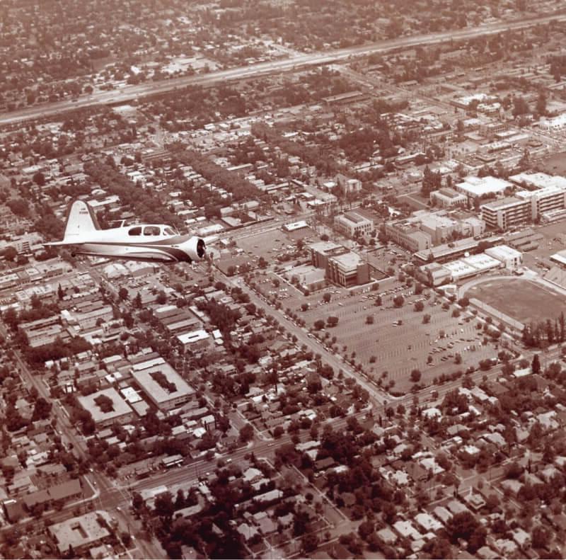 Arial photo of PCC with Plane